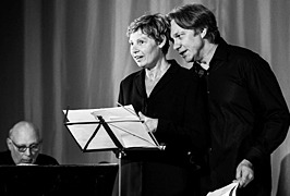 Philippe Davenet, Marie-Hélène Garnier et Sergueï Vladimirov dans une soirée musicale et poétique